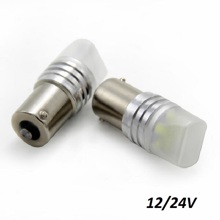 Светодиод S25 1156 (P21W BA15S) 9 SMD 2835 LENS-3D W 12-32V стробоскоп белый 1конт
