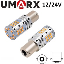 Светодиод S25 1156 (P21W BA15S) 32SMD 3030 CAN HI-12F оранжевая 9-40v 1конт