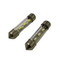 Светодиод T11 11x39 3 SMD 3528 HI LM + GLASS W 12V