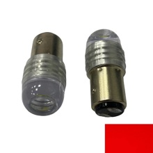 Светодиод S25 1157 (P21/5W BAY15D) 3 SMD 2835 LENS-V красный стробоскоп 2конт 12V