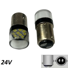Светодиод S25 1157 (P21/5W BAY15D) 10 SMD 3030 T FLASK CL W 24V 2конт