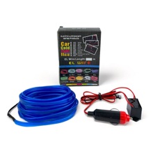 Неоновая нить для подсветки салона цвет синий 5 метров