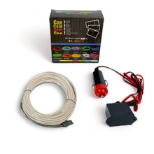 Неоновая нить для подсветки салона белая 3 метра