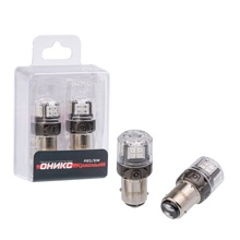 Светодиод S25 1157 (P21/5W BAY15D) 1800K 200Lm оникс 12v красная (комплект 2шт)