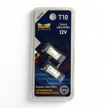 Светодиод T10 (W5W) 1 SMD 2835 12V W2.1*9.5d WHITE, серия SILVER