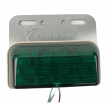 Фонарь габаритный светодиодный 2 режима зеленый с кронштейном 24V (2шт)