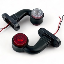 Ог-36 фонарь габаритный, под лампу, плоский рассеиватель, цвет красный-белый 12-24v 2 шт.