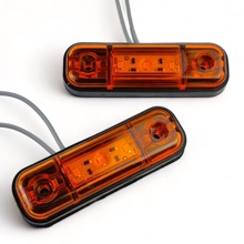 Ог-40 фонарь габаритный светодиодный, 3 LED, плоский, цвет оранжевый 12-24v 2 шт.