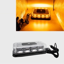 Маяк сигнальный светодиодный LED 16 режимов желтый 12-24v (на магните)