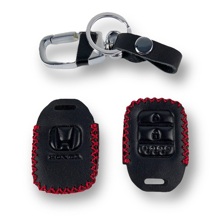 Кожаный чехол для ключа зажигания с красной строчкой HONDA