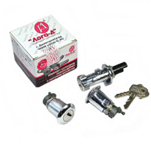 Комплект цилиндров замков дверей с корпусом багажника для ваз 2104, хром