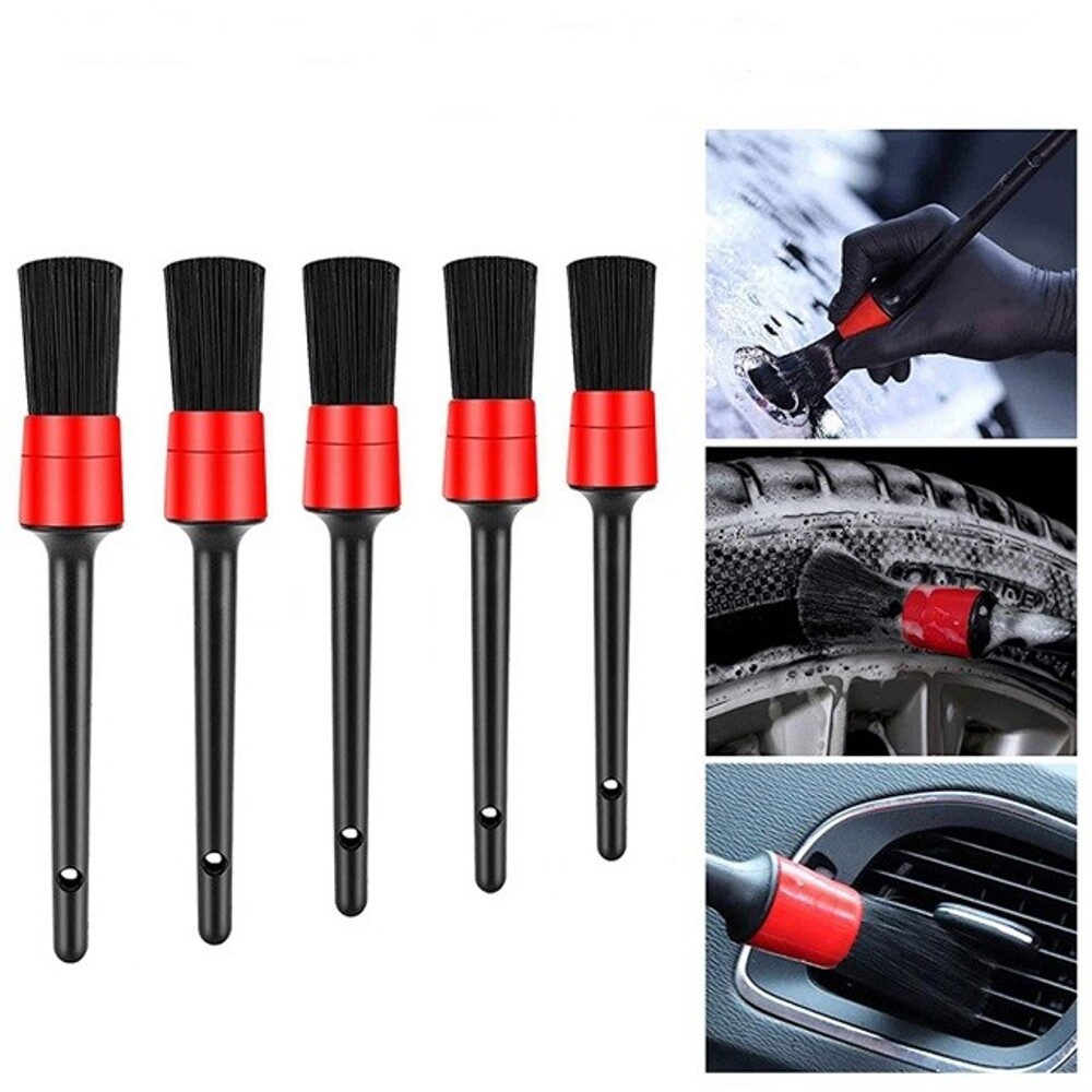 Набор кистей для детейлинга со сменными наконечниками разной длины, 5 шт Набор кистей для детейлинга со сменными наконечниками разной длины, 5 шт