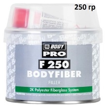 Шпатлевка полиэфирная FIBER GLASS 250, со стекловолокном 0,25 кг