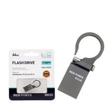 Карта памяти 64 GB MB33 USB, 10Mb/s High speed, Metal, цвет серебро
