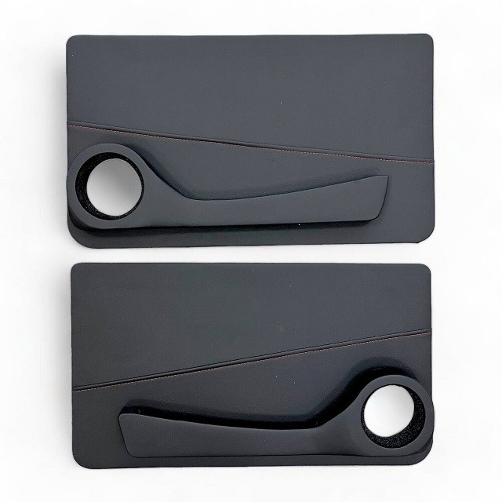 Обшивка дверей на ваз 2101-2107, эко-кожа, цвет чёрный, строчка красная Обшивка дверей на ваз 2101-2107, эко-кожа, цвет чёрный, строчка красная