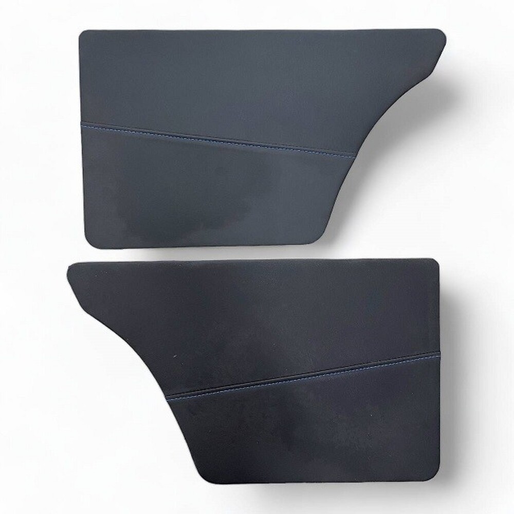 Обшивка дверей на ваз 2101-2107, эко-кожа, цвет чёрный, строчка синяя Обшивка дверей на ваз 2101-2107, эко-кожа, цвет чёрный, строчка синяя