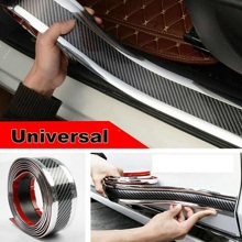 Накладка защитная на порог автомобиля, самоклеящаяся, карбон/серебро 3см х 5м