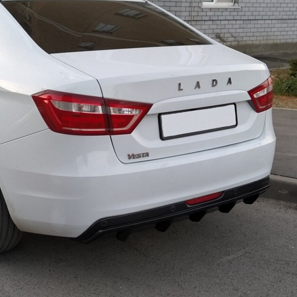 Диффузор заднего бампера лада Веста Шагрень Диффузор заднего бампера лада Веста Шагрень