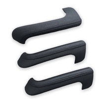 Накладки на внутр. ручки дверей Гранта (кожа с черной строчкой) (комплект 3шт)
