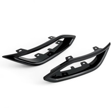 Вставка заднего бампера (двойной выхлоп) Веста Черный глянец (2шт)