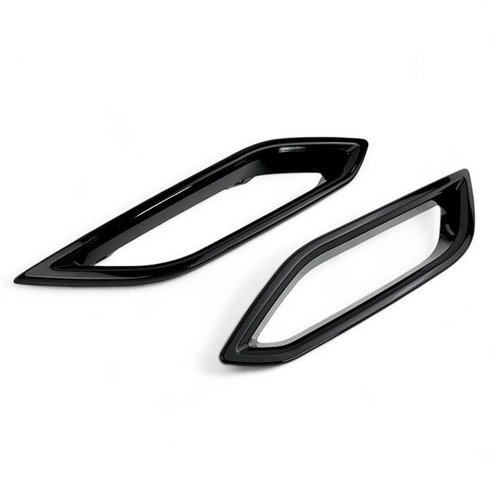 Вставка заднего бампера (двойной выхлоп) Веста Черный глянец (2шт) Вставка заднего бампера (двойной выхлоп) Веста Черный глянец (2шт)