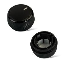 Ручки блока отопителя Гранта FL средняя черный глянец (1шт)