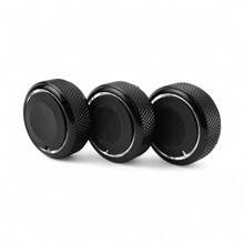 Ручки блока отопителя Приора черный лак (комп.3 шт)