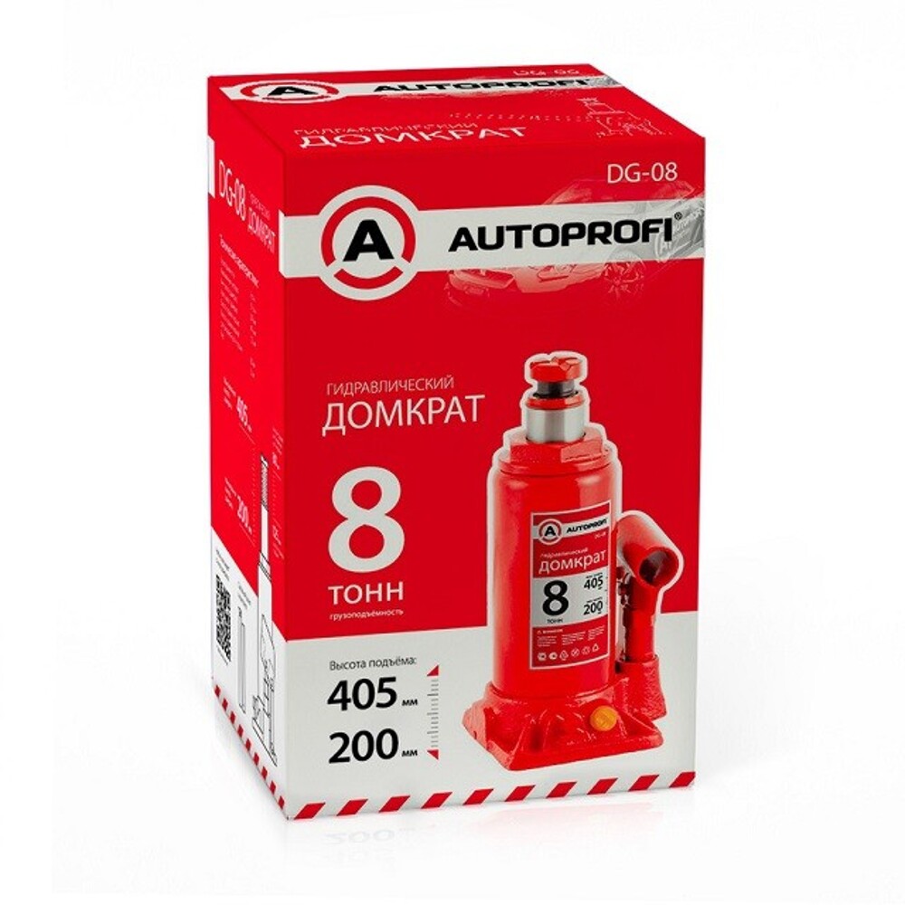 Домкрат гидравлический бутылочный, гидравлический, 8 т, 200-405 мм Домкрат гидравлический бутылочный, гидравлический, 8 т, 200-405 мм