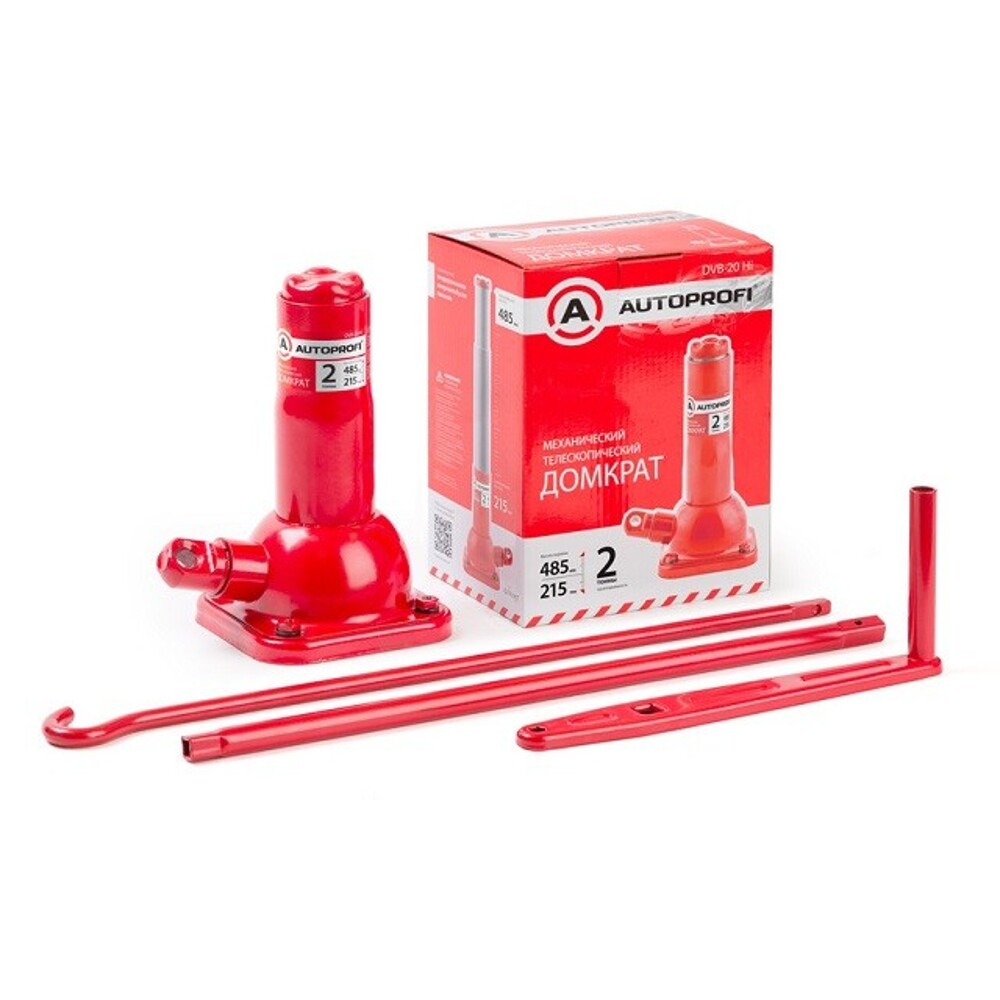 Домкрат механический винтовой бутылочный 2 т, 215-485 мм Домкрат механический винтовой бутылочный 2 т, 215-485 мм