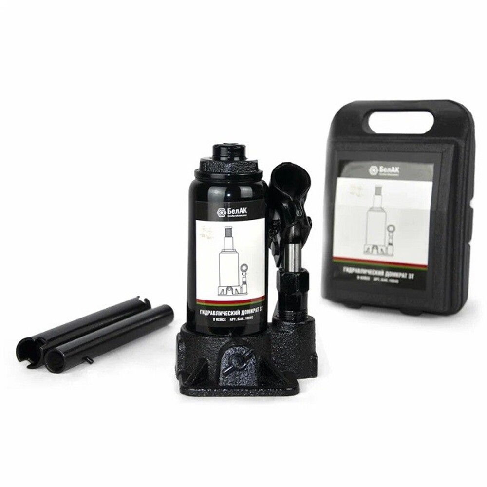 Домкрат гидравлический бутылочный 3 т 285 мм в кейсе Домкрат гидравлический бутылочный 3 т 285 мм в кейсе