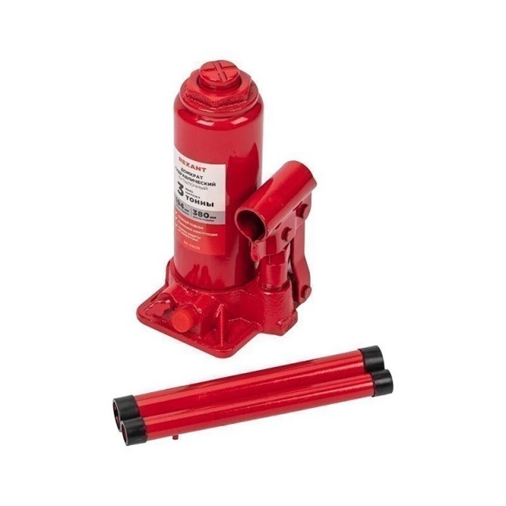 Домкрат бутылочный 3 т 194-380 мм Домкрат бутылочный 3 т 194-380 мм