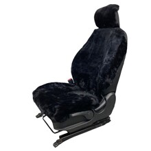 Накидка на переднее сиденье FRONT эдильба l из натуральной высококачественной овчины без подклады, цвет черный, с закрытыми бокамиподклады, цвет чёрный с закрытыми боками и передом, размер L