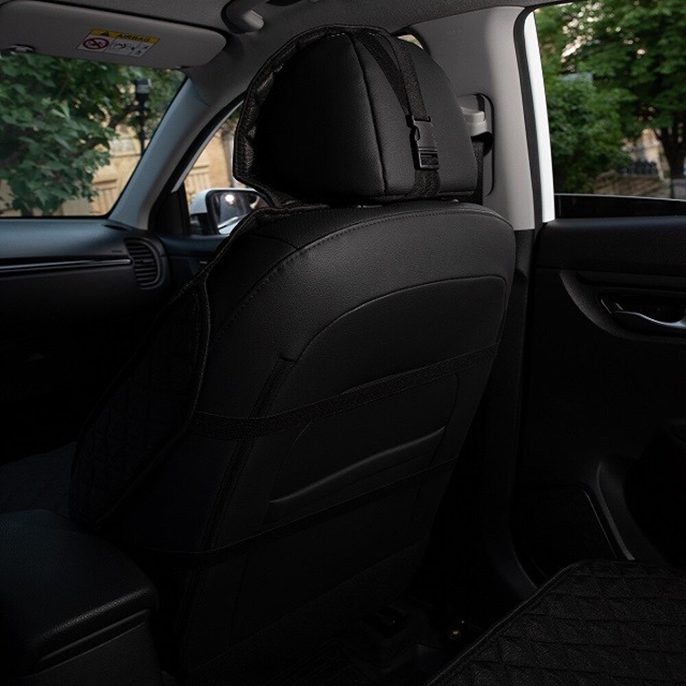 Комплект накидок на весь салон LIGHT PLUS, материал лен, закрытые бока, цвет коричневый, строчка белая, кант черный Комплект накидок на весь салон LIGHT PLUS, материал лен, закрытые бока, цвет коричневый, строчка белая, кант черный