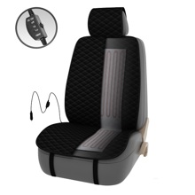 Накидка на переднее сиденье с подогревом FERVOR 2-х режимный, цвет черный (1 шт.)