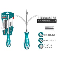 Отвертка гибкая с битами 12 шт