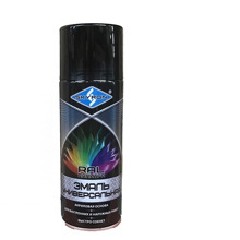 Краска - аэрозоль, универсальная акриловая SKYRON, цвет черный матовый (ral 9005) 520 мл