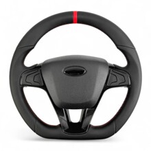 Руль 2107-2121 ваз-нива в коже красный