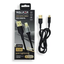 Телефонный кабель iphone - usb, 1 м, 3,3 A, тканевая оплетка, цвет черный