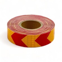 Лента светоотражающая 5см * 40м самоклеящаяся, цвет оранжевый со стрелкой