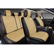 Комплект накидок на весь салон PLUS PREMIUM 2D Bliss, цвет бежевый, строчка бежевая, кант черный