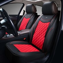 Накидки на передние сиденья FRONT PREMIUM 2D Era, цвет черный, строчка красная кант черный