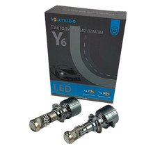 Светодиодные лампы H11 Y6 линза 6000k 48w 12/24v (комплект 2шт)