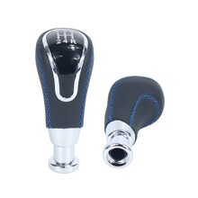 Ручка кпп кожа (синяя строчка) R вперед