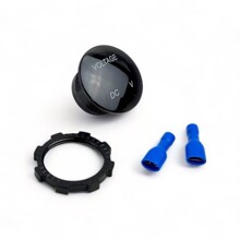 Врезной разъем с вольтметром 12v/24v, свет синий