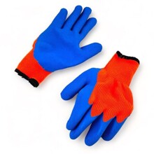 Перчатки акрил. 7 кл., зимние до -20, цвет синий/оранжевый