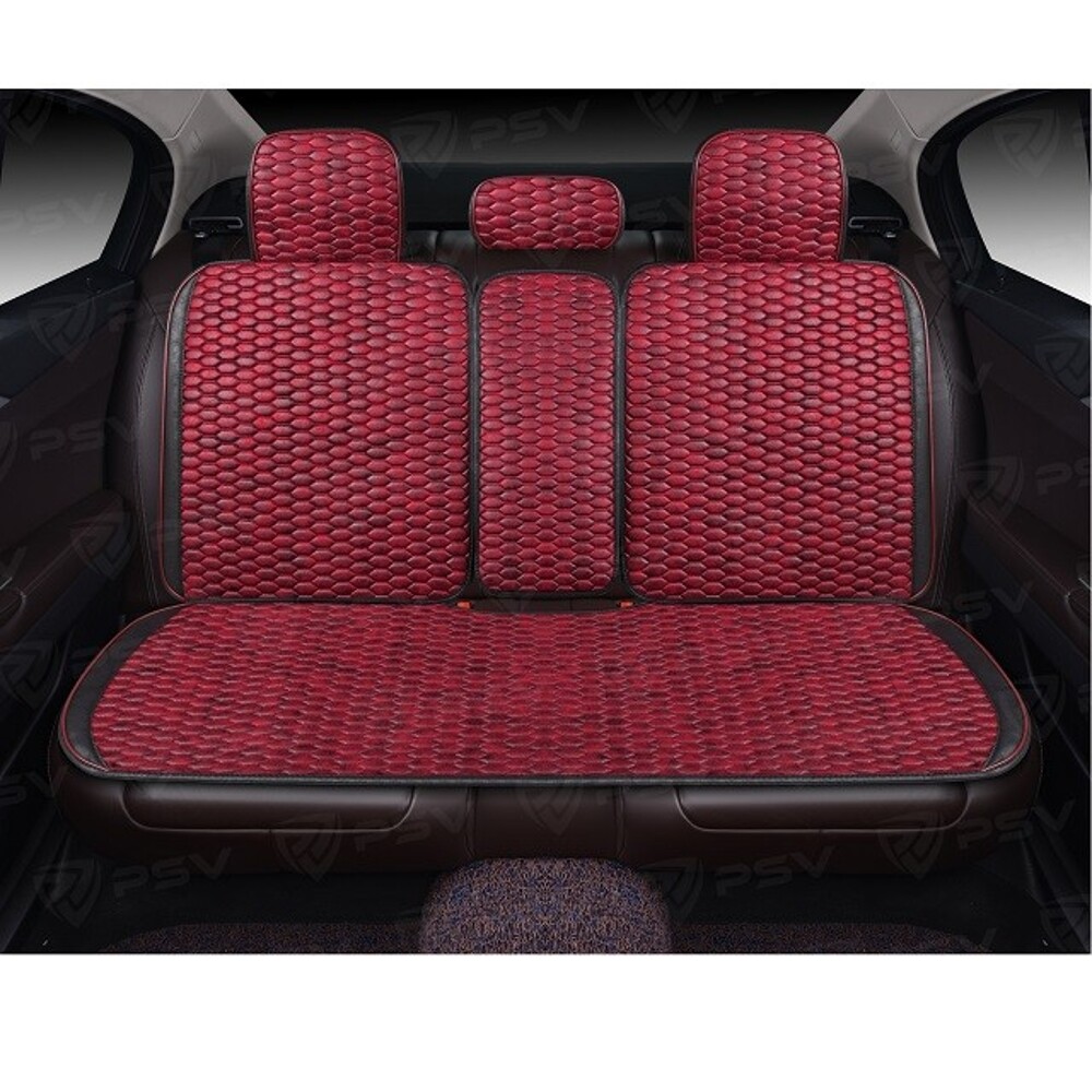 Комплект накидок на весь салон HORNET PRO Skin, материал мокрая кожа, цвет красный, строчка красная, кант черный Комплект накидок на весь салон HORNET PRO Skin, материал мокрая кожа, цвет красный, строчка красная, кант черный