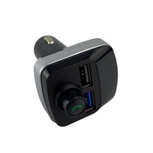 FM-Модулятор Bluetooth + 2 USB выхода на зарядку 2.1 A, M12 цвет черный
