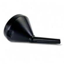 Воронка угловая, неразборная с фильтром, макси, черная (диаметр 19 см, нос. -18 см)