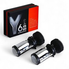 Светодиодные лампы H4 Y6 линза 6000k 48w 12/24v (комплект 2шт)