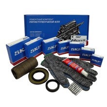 Ремонтный комплект кпп (трёхсоставная нов обр) газель NEXT (7 подш + 5 игольчат + сальник)